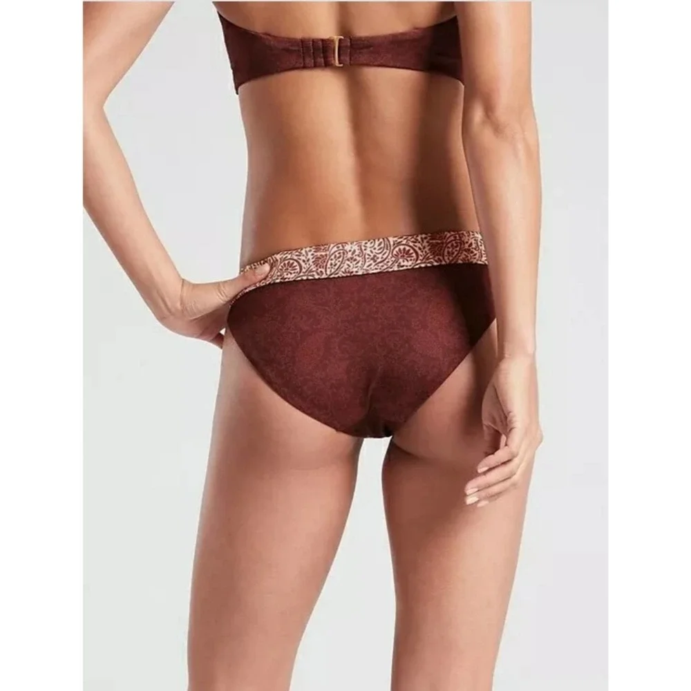 Athleta Aqualuxe Batik Swimsuit Bikini Bottom - Picture 2 of 14